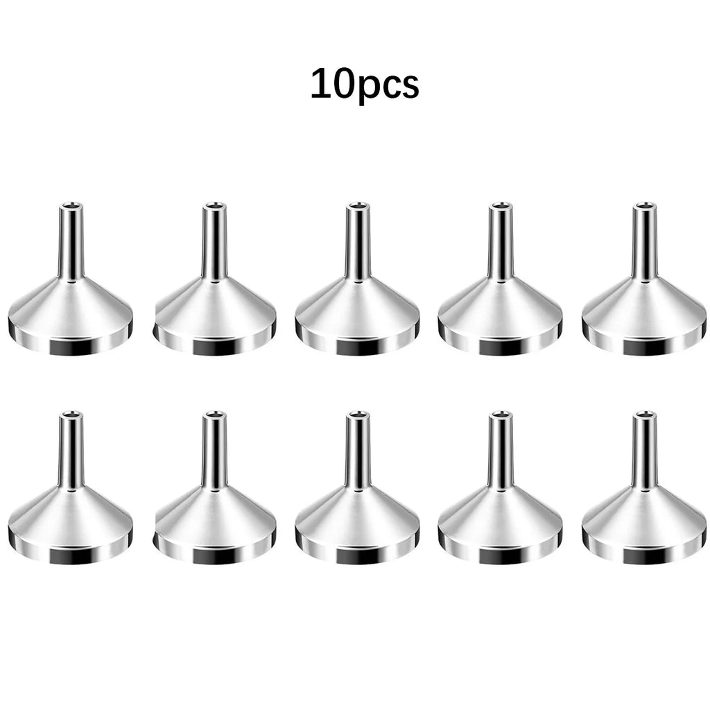 5/10Pcs Stainless Steel Mini Funnel Kitchen Oil Liquid Funnel with Detachable Filter Wide Mouth Funnel for Canning Kitchen Tool Oasis Select 10pcs