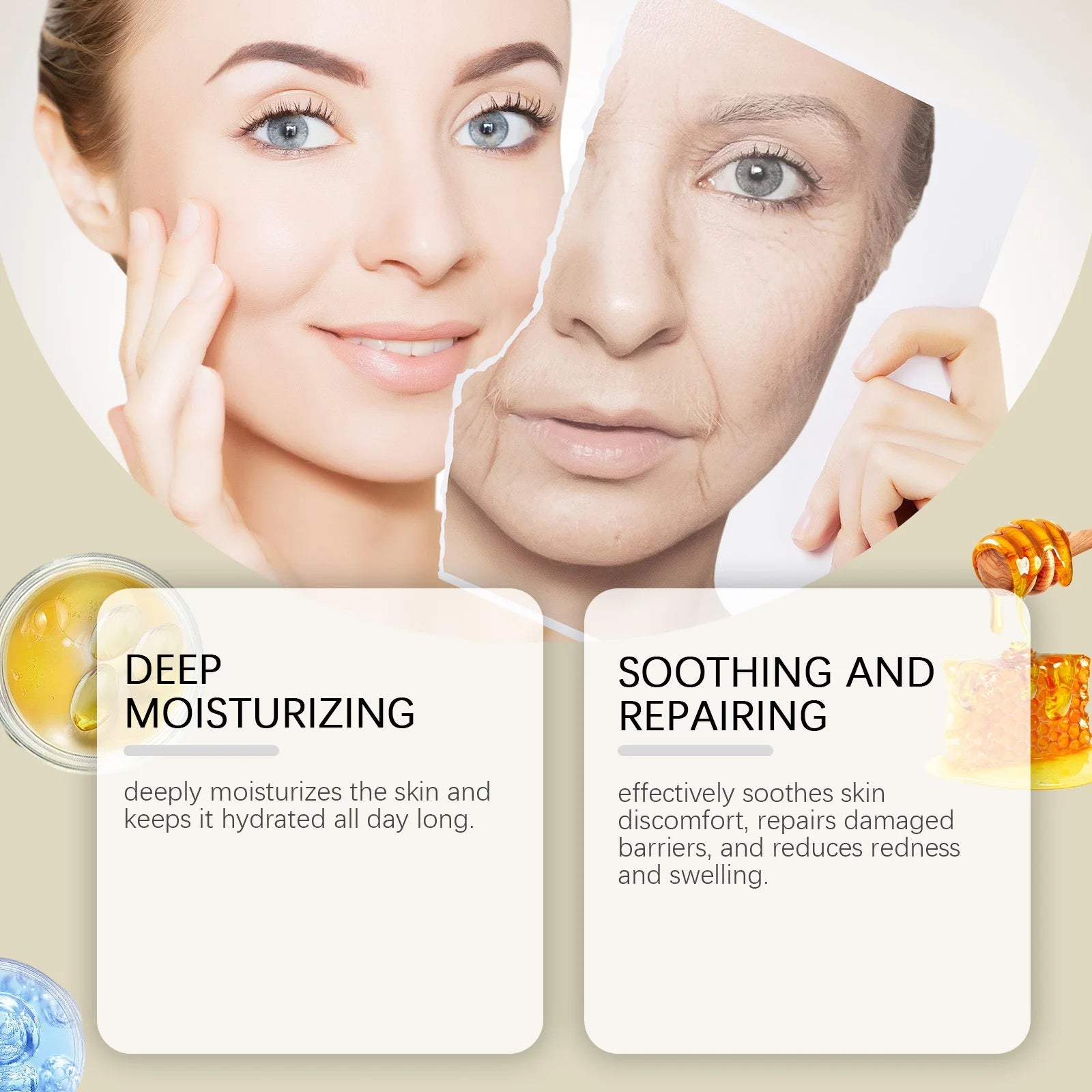 Wiyun Face Cream for Dark Spots Removal Fine Lines Repair Damaged Skin Firming Lifting Sagging Improvement Nourishing Skin Care Oasis Select