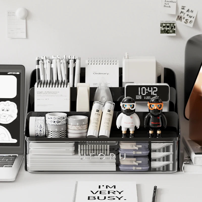 Desk organizer, student stationery drawer, home and office organizer with pen holder, multi-purpose storage box Oasis Select