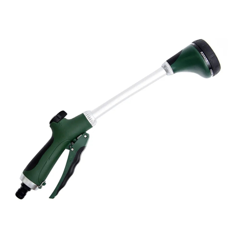 Long Handle Garden Hose Nozzle – 8-Mode Adjustable Spray Garden Hose Nozzle Oasis Select Green