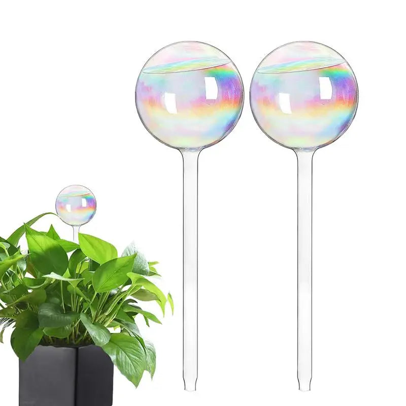 Plant Watering Globes Rainbow Gradient Color Automatic Watering Bulbs Clear Flower Automatic Watering Device Auto Waterer Tool Oasis Select