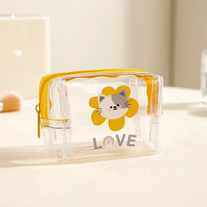 Cartoon Waterproof PVC Organizer Pouch | Cable & Coin Bag