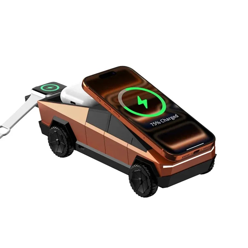 QI2 3 in 1 Magnetic Fast Wireless Charger Desktop Phone Stand For IPhone 17 16 15 14 13Pro Max Apple & Samsung Watch Airpods Pro Oasis Select