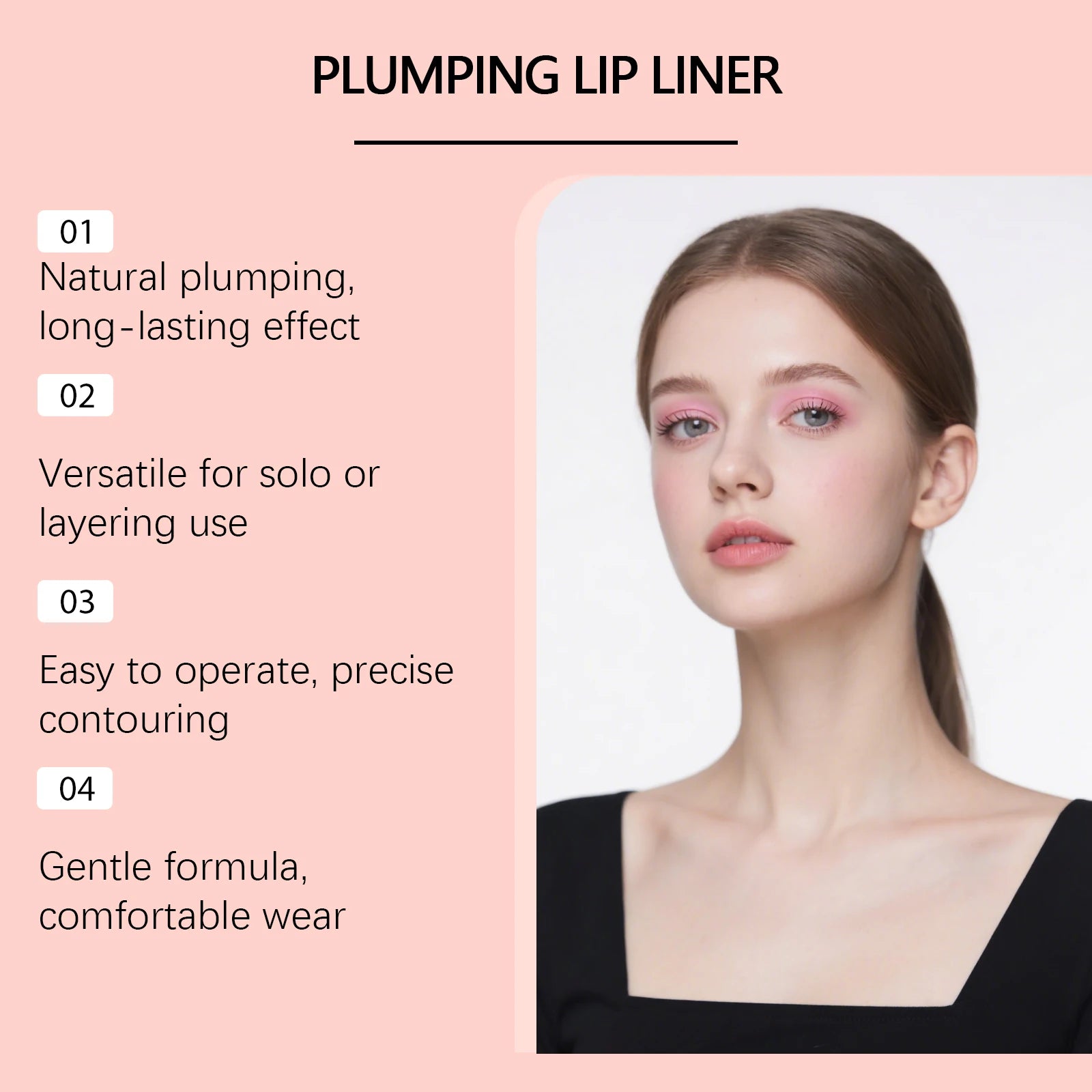 Waterproof Matte Lip Liner Long Lasting Smudge Proof Matte Finish Natural Plumping Lip Pencil for Daily Makeup & Lip Contour Oasis Select