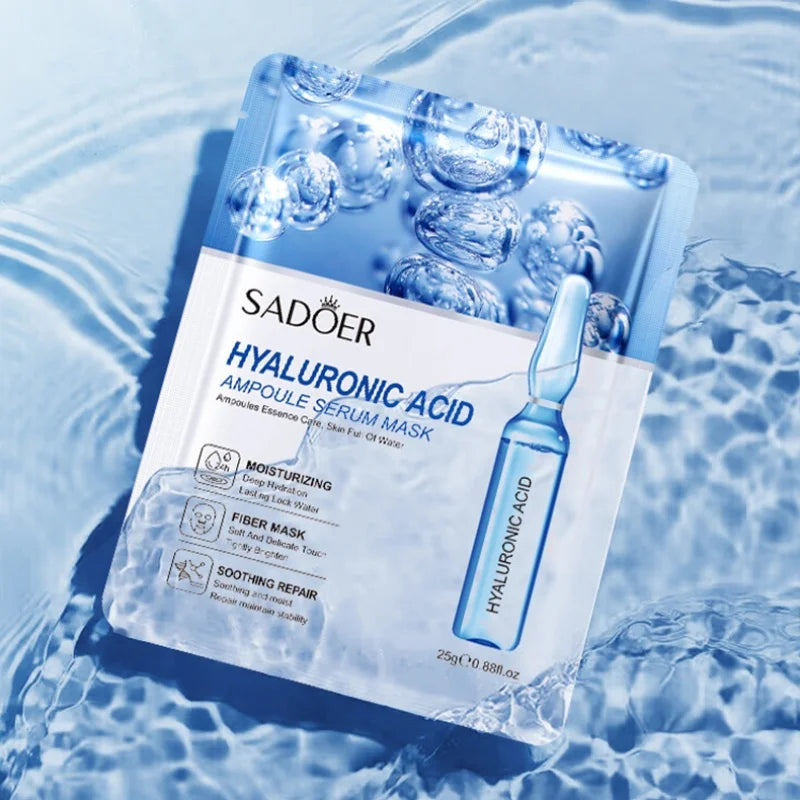 SADOER Hyaluronic Acid Face Mask 10 Pcs – Hydrating Sheet Hydrating Sheet Mask Oasis Select