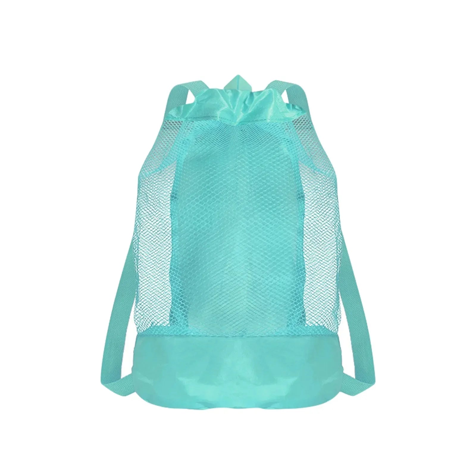 Extra-Large Sand-Resistant Drawstring Beach Backpack - Kids Pool Toys Storage Bag for Shell Collecting, Travel & Fitness Oasis Select green