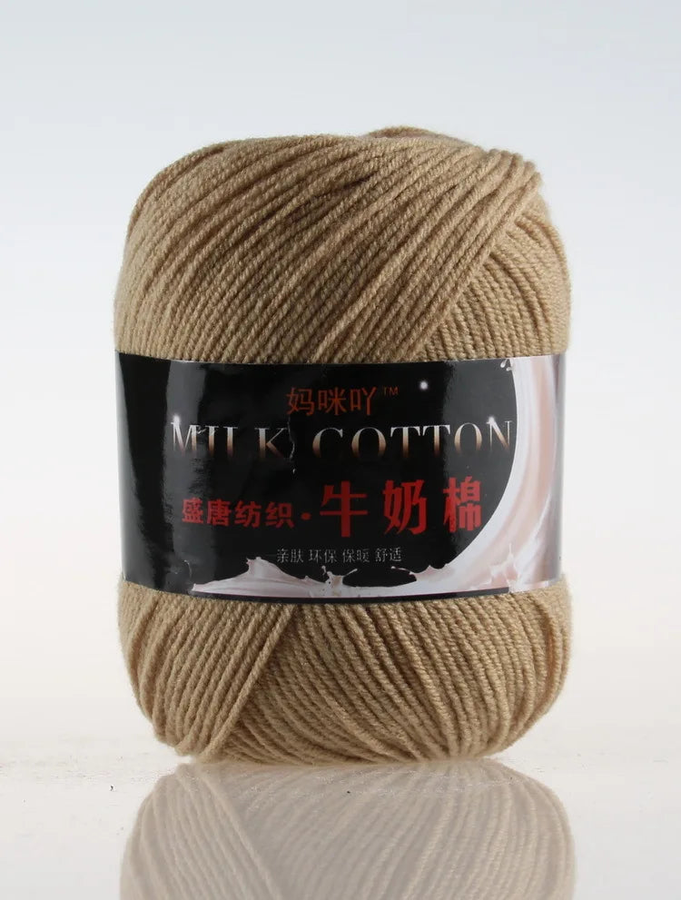 DIY Three Strands Graded Section Dyed Wool Medium Fine Cotton Thread Hand Crochet Doll Milk Cotton Thread Crochet Yarn Oasis Select