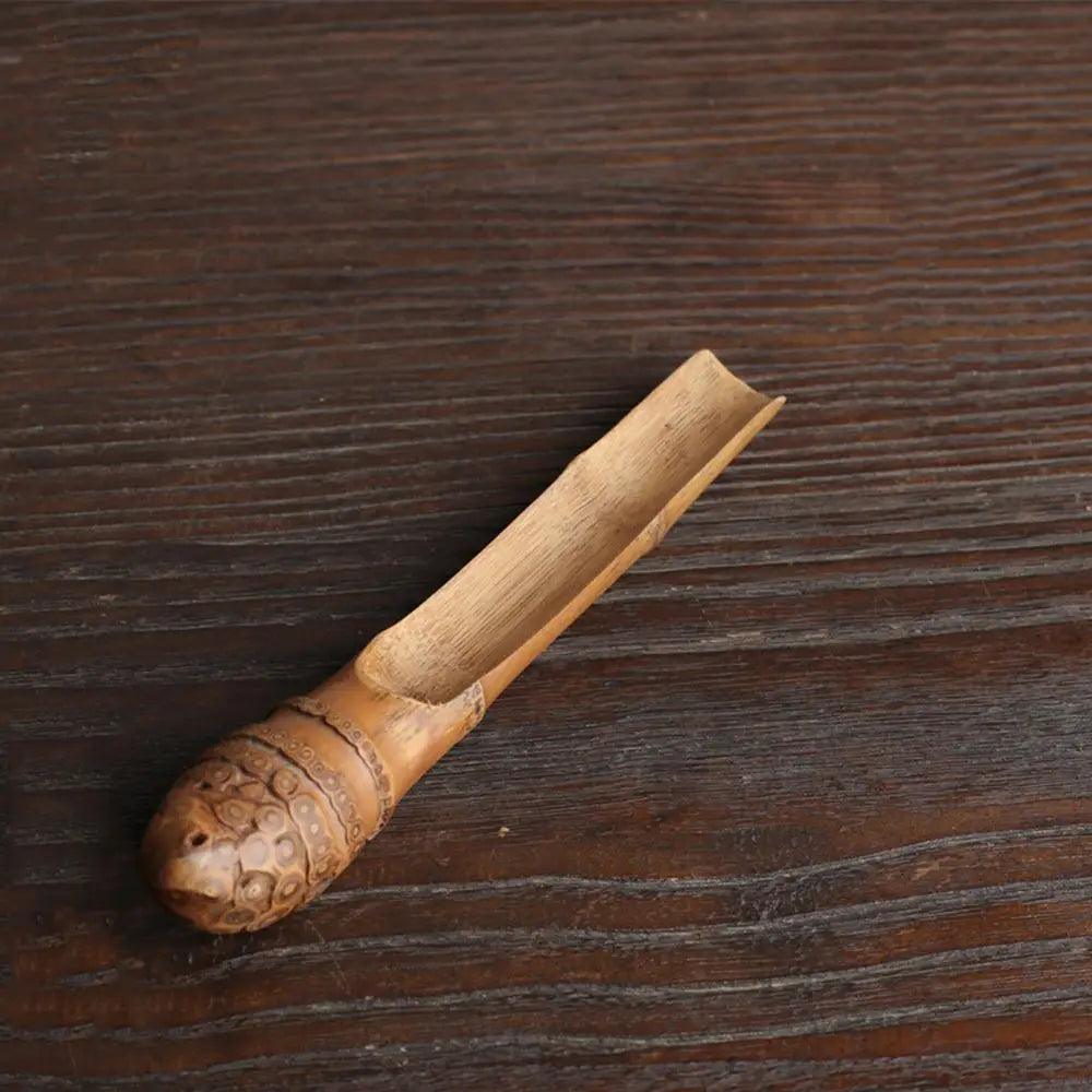 Retro Bamboo Tea Set – Spatula, Teaspoon & Tea Shovel