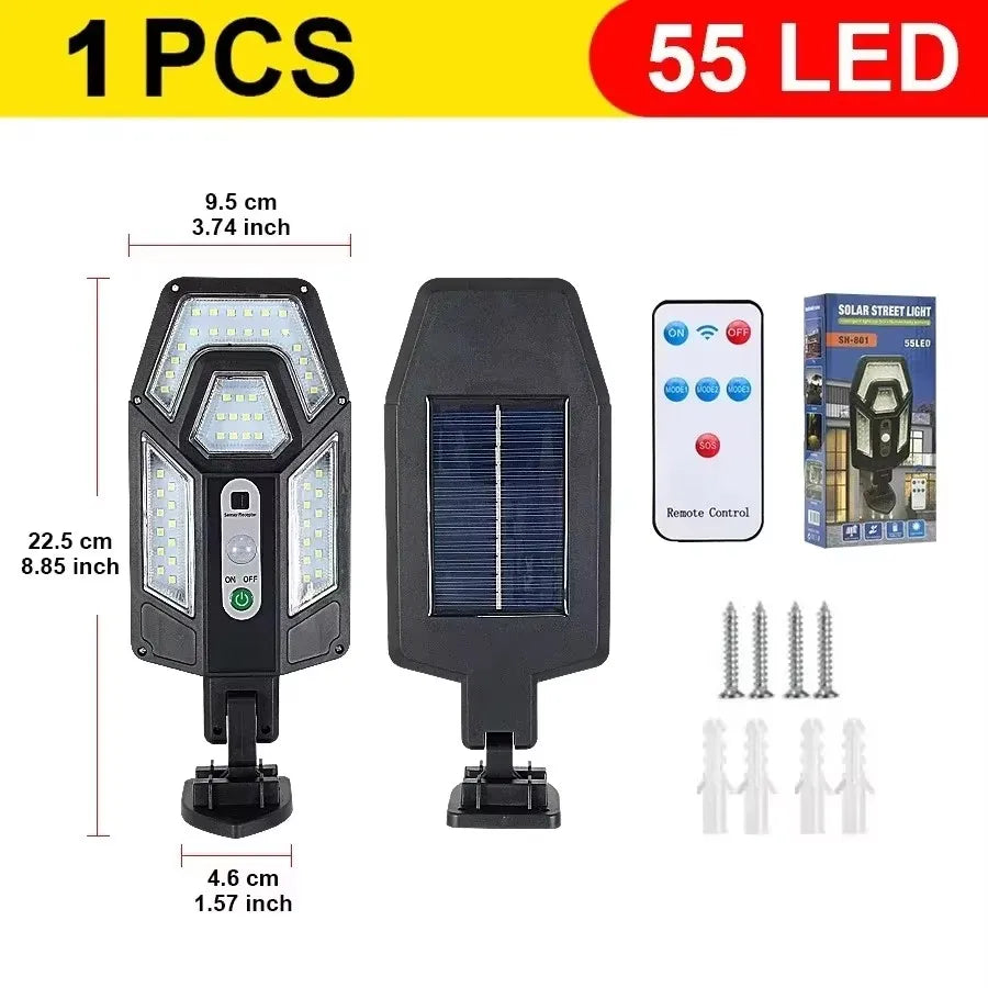 High Power 234LED Sensor Solar Light Outdoor 3 Working Modes IP65 Waterproof Lights for Yard Garden Fence Decorative Wall Light Oasis Select 55LED