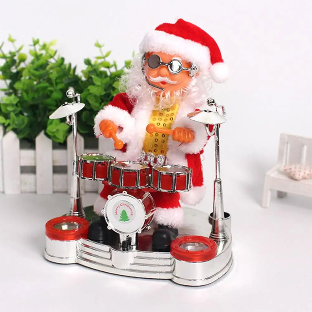 European Style Electric Santa Claus Music Instrument Playing Xmas Toy Christmas Decoration Children's Home Gift Oasis Select