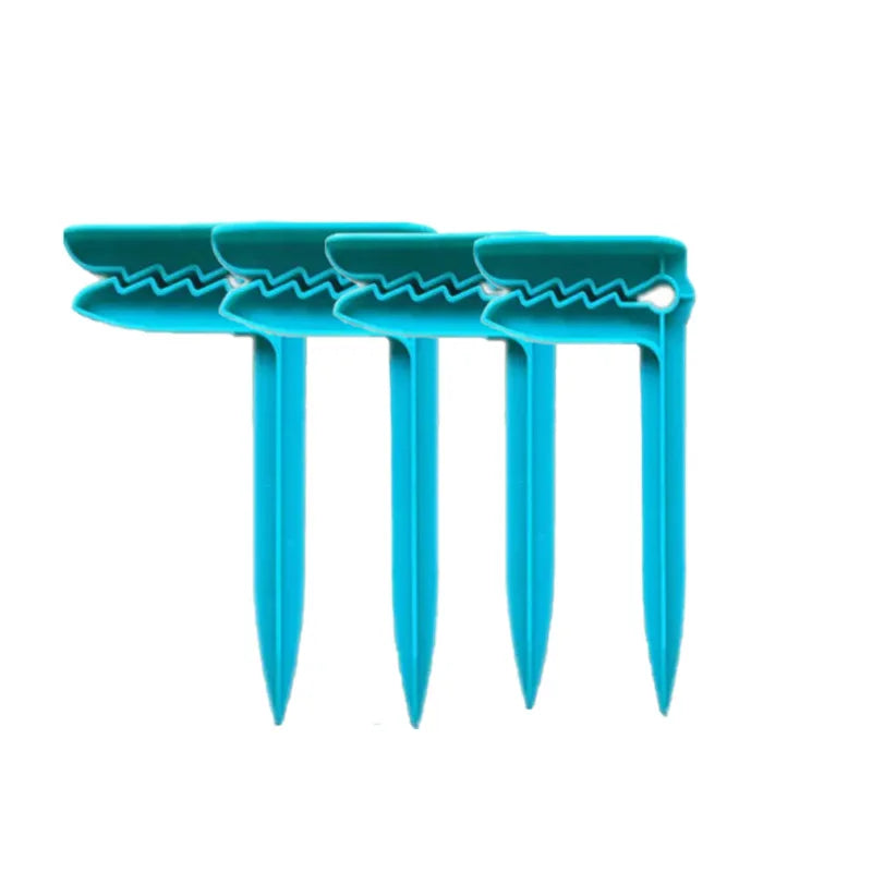 Outdoor Beach Towel Holder Beach Mat Holder Towel Holder Plastic Outdoor Picnic Mat Holder Windproof Tent Holder Camping Tools Oasis Select Blue - 4pcs