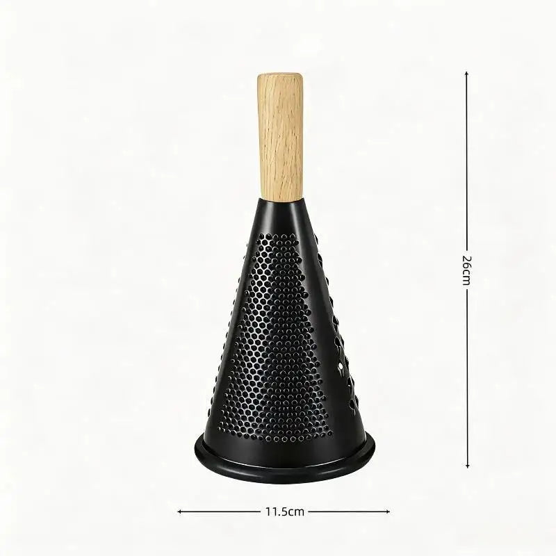 Stainless Steel Grater Wood Handle Multi-Use Kitchen Gadget For Cheese Vegetable Chocolate Garlic Potato Tomato Grating Tool Oasis Select A2