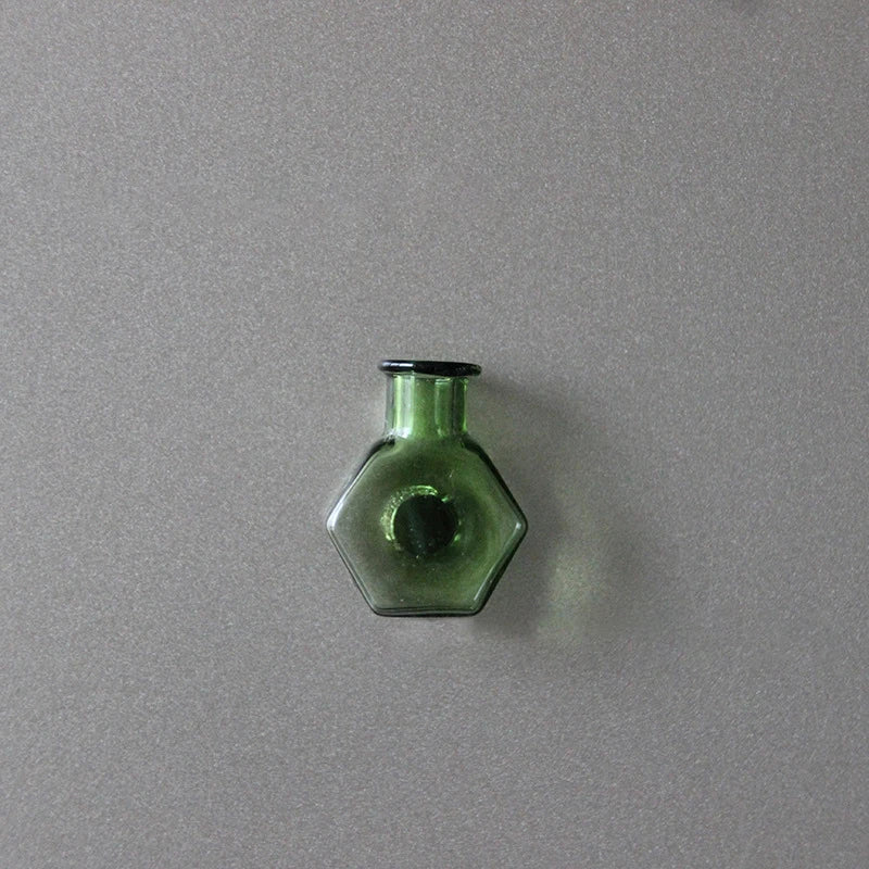 DIY Mini Glass Vase Fridge Magnet Porcelain Flower Plant Message Sticker Green Kitchen Decor Gift Oasis Select G