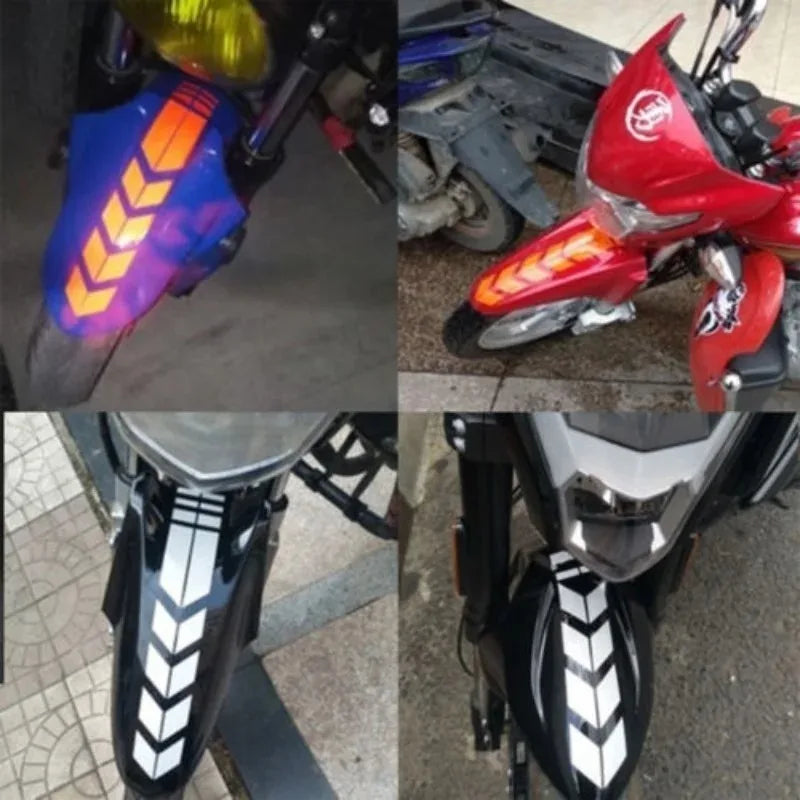 Motorcycle Mudguard with Reflective Tape Car Safety Warning Label Strip Motorcycle Bicycle Sticker Oasis Select