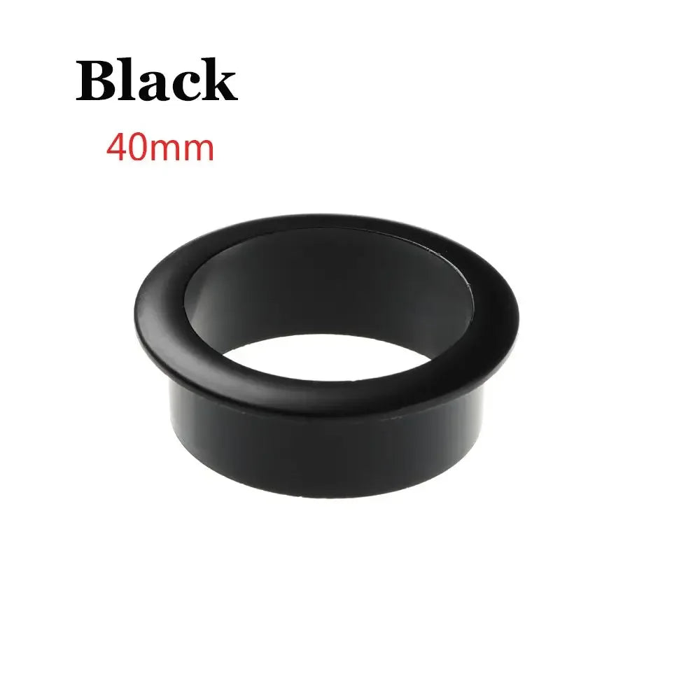 25-80MM Computer Grommet Table Cable Outlet Port Desk Wire Hole Cover Buckle Line Organizer Desk Table Cable Fastener Hardware Oasis Select 40mm black