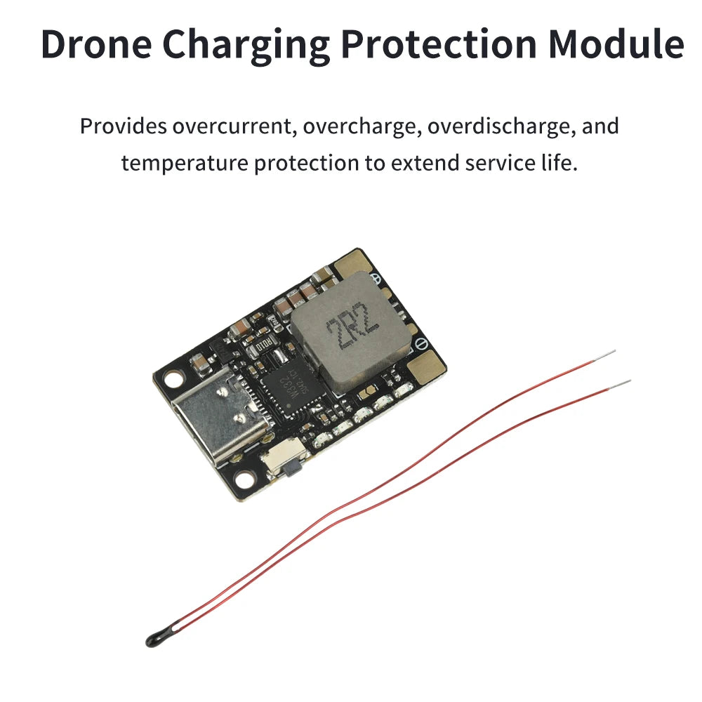 3.7V Lithium Battery Charge Discharge Module 18W Fast Charging with LED Display Type C Interface for Drone Power Bank Protection Oasis Select