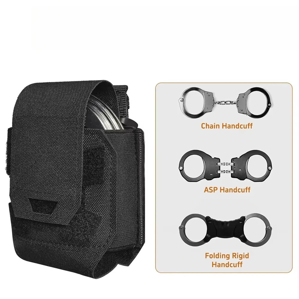 Molle Handcuff Pouch Shackles Holder Case Quick Draw Universal Handcuff Holster Standard Chain Cuff Cover Belt Pouch Oasis Select