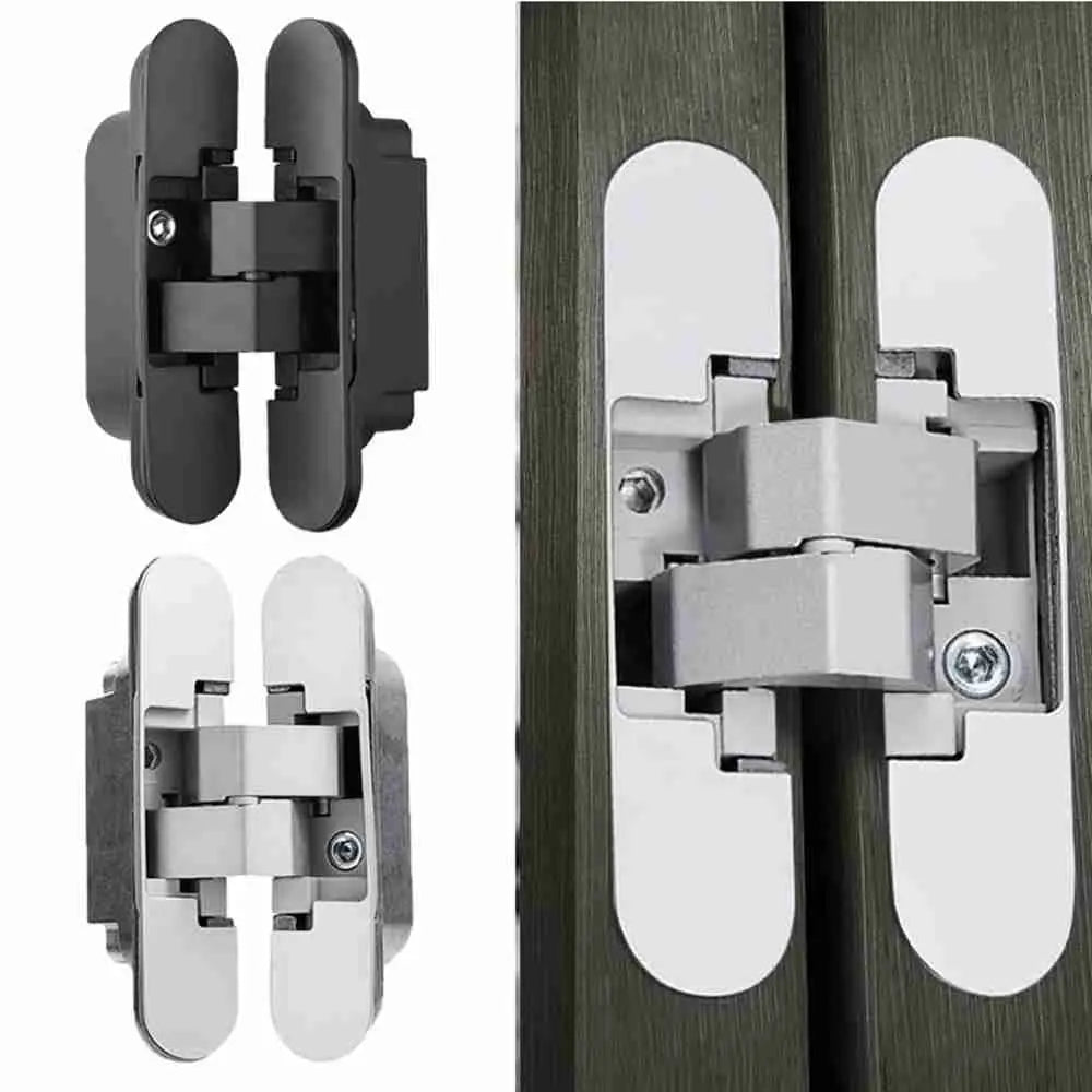 Stainless Steel Hardware Hidden Hinges invisible Loop Cross Door Hinge Furniture Supplies Window Accessories Oasis Select