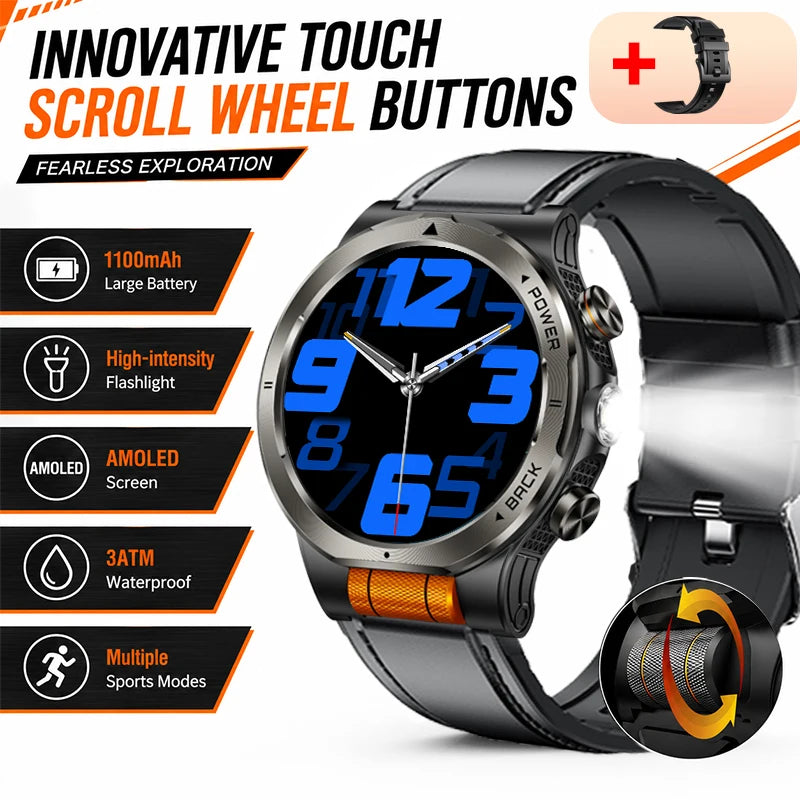 ZODVBOZ KT91 Smart Watch – AMOLED, 1100mAh, 3ATM Waterproof