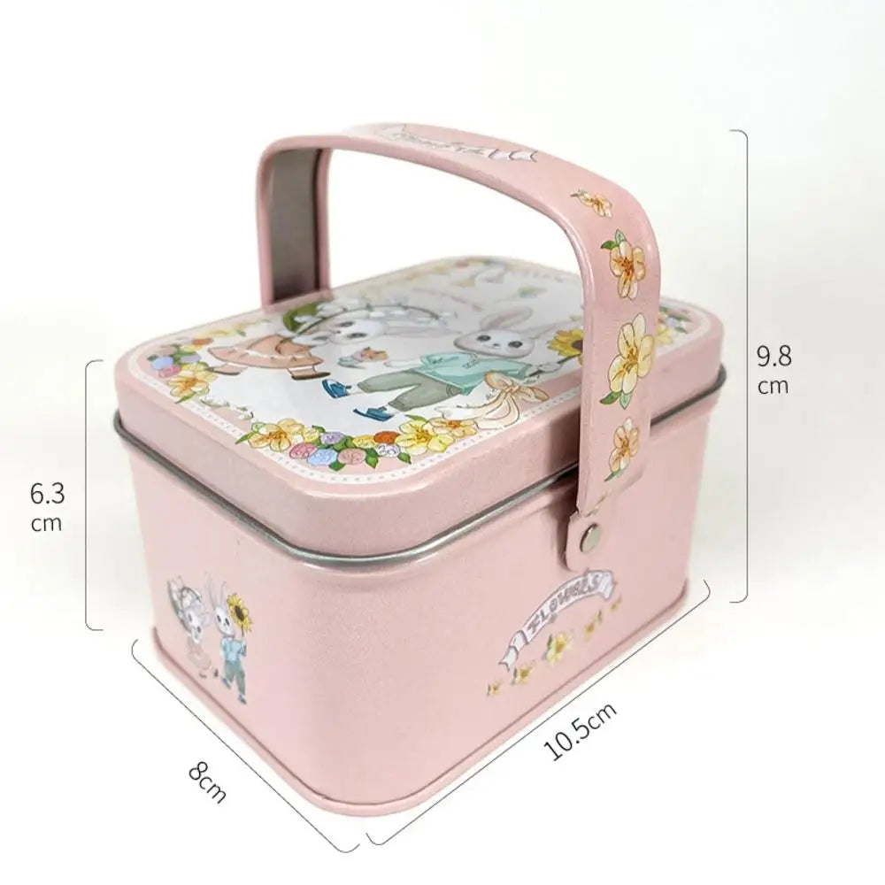 Tinplate Candy Box Kids Gifts Small Tin Box Cookie Box Portable Rabbit Gift Box for Birthday Wedding Party Decoration Oasis Select Sunflower C Other