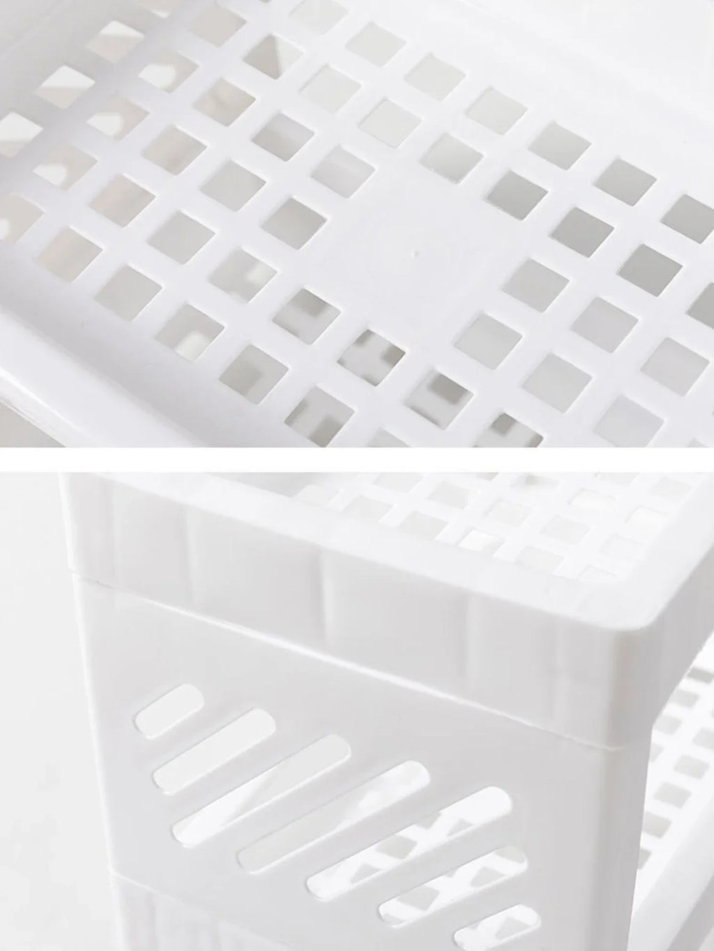 PP Desktop Double Layer Storage Rack Rectangular White Organizing Student Desk Office Cosmetics Stationery Shelf Oasis Select
