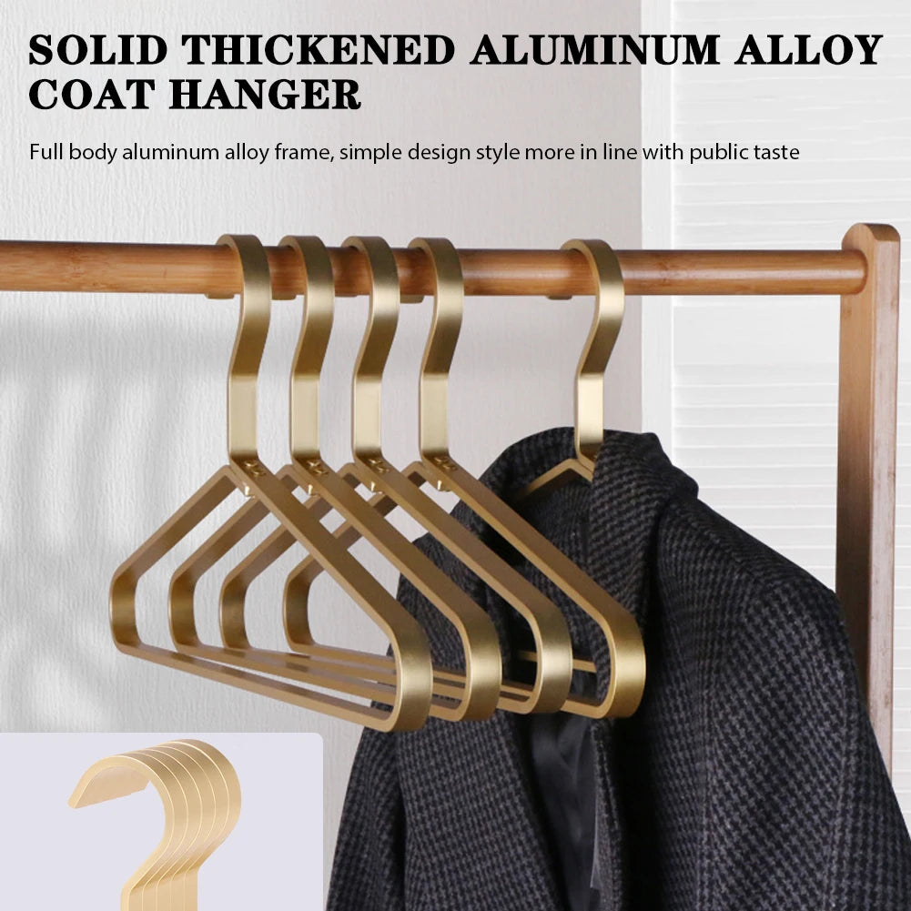 5-Pack Heavy-Duty Aluminum Alloy Coat Hangers | Clothes Rack