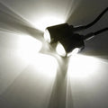 Motorcycle Signal Lamp Mini License Plate Light LED Eagle Eye Shape Turn Signal Indicator Tail Rear Light Brake Fog Lamp Bulb Oasis Select 2PCS WHITE