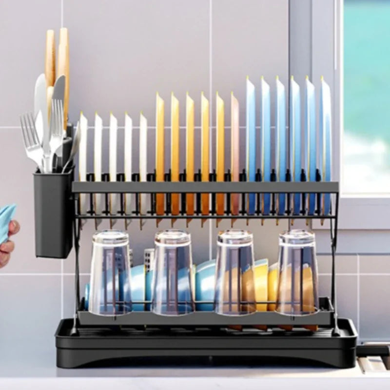 Kitchen Storage Dish Rack Foldable Household Multifunctional Storage Drain Dish Rack Oasis Select