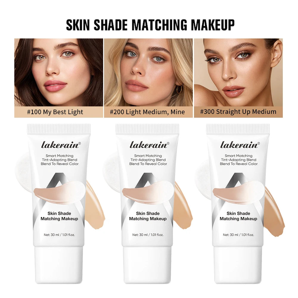 Lakerain Color-Changing Foundation SPF15 | Shade Matching Liquid Foundation Oasis Select