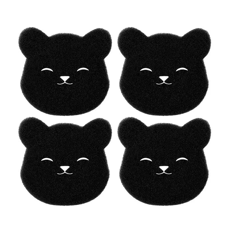 2 /4 Sets Of Household Pet Hair Remover, Machine Washed Bear Sticky Sponge, Reusable, Suitable For Washing Machine, Dryer, Black Oasis Select Pack of 4