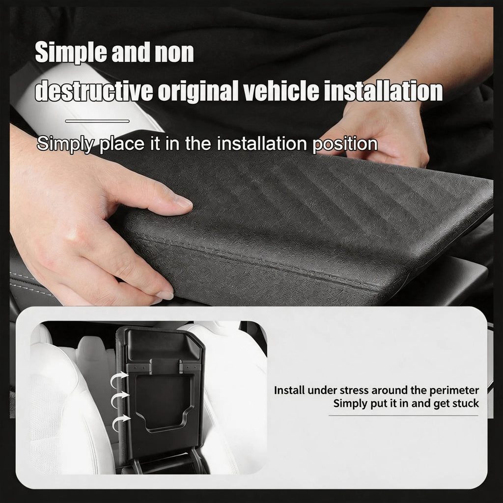 Durable Non-Slip Dustproof for Tesla Model Y Juniper Launch 2025-2026 Model 3 Highland 2024 TPE Armrest Cover Accessories Oasis Select