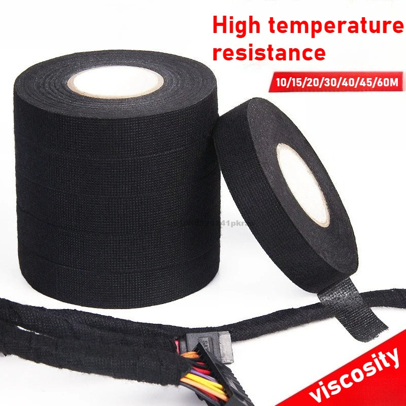 Electrical Tape Heat-resistant Harness Bundle Waterproof Insulation Auto Wiring Fabric Cloth Wrap Cable Organizer Adhesive Tapes Oasis Select