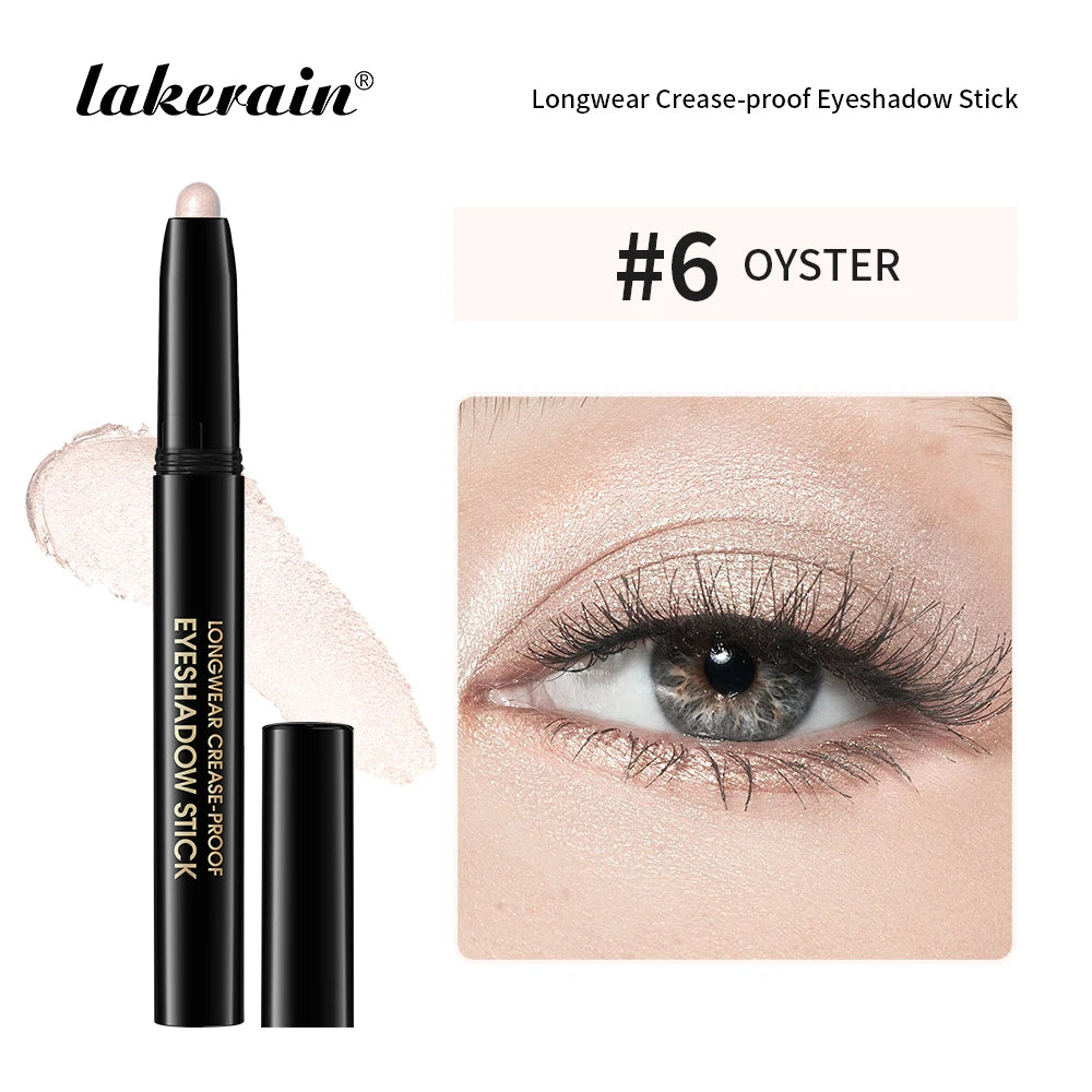12 Colors Eyeshadow Pencil Stick Shimmer And Matte Waterproof Metallic Glitter Eye Shadow Highlighter Pencil Eyeshadow Cosmetics Oasis Select 06 oyster