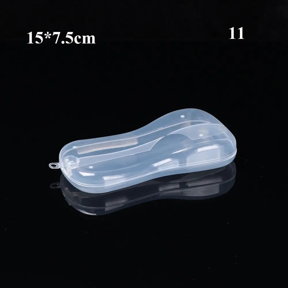 8Styles Plastic Storage Box Small Square Clear Black Jewelry Diamond