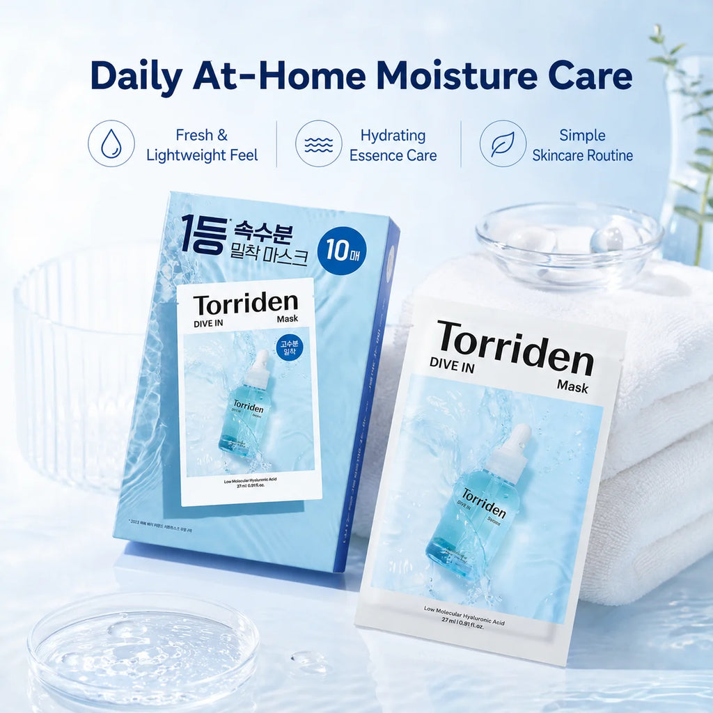 Torriden DIVE-IN Hyaluronic Acid Sheet Masks 10pcs | K-Beauty