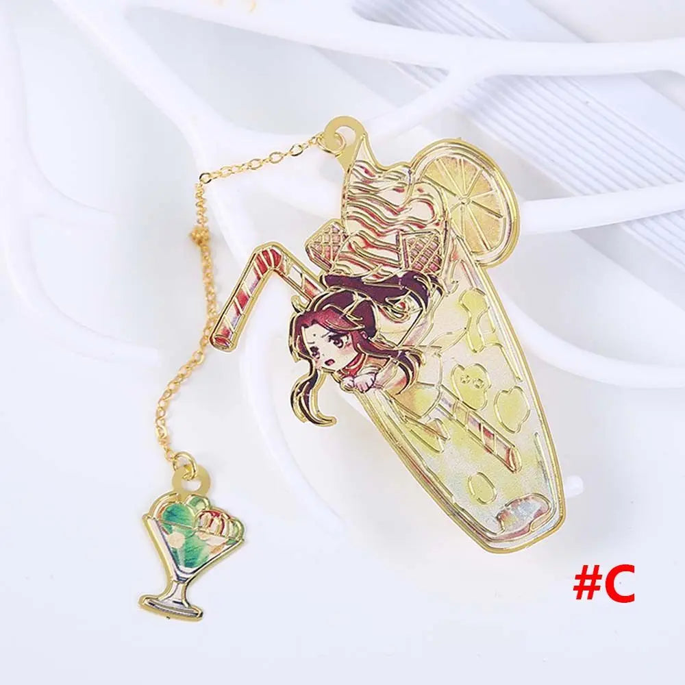 Mo Dao Zu Shi Anime Metal Bookmarks Grandmaster of Demonic Cultivation Cartoon Bookmark Wei Wuxian Lan Wangji Figure Bookmark Oasis Select C