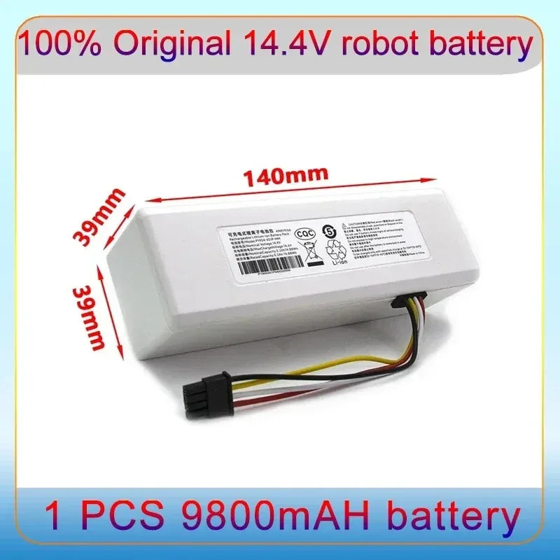 Original BRR-2P4S-5200S Robotic Vacuum Cleaner Replacement Battery For Xiaomi Roborock S55 S60 S65 S50 S51 S5 MAX S6 Parts Oasis Select 9800mAh