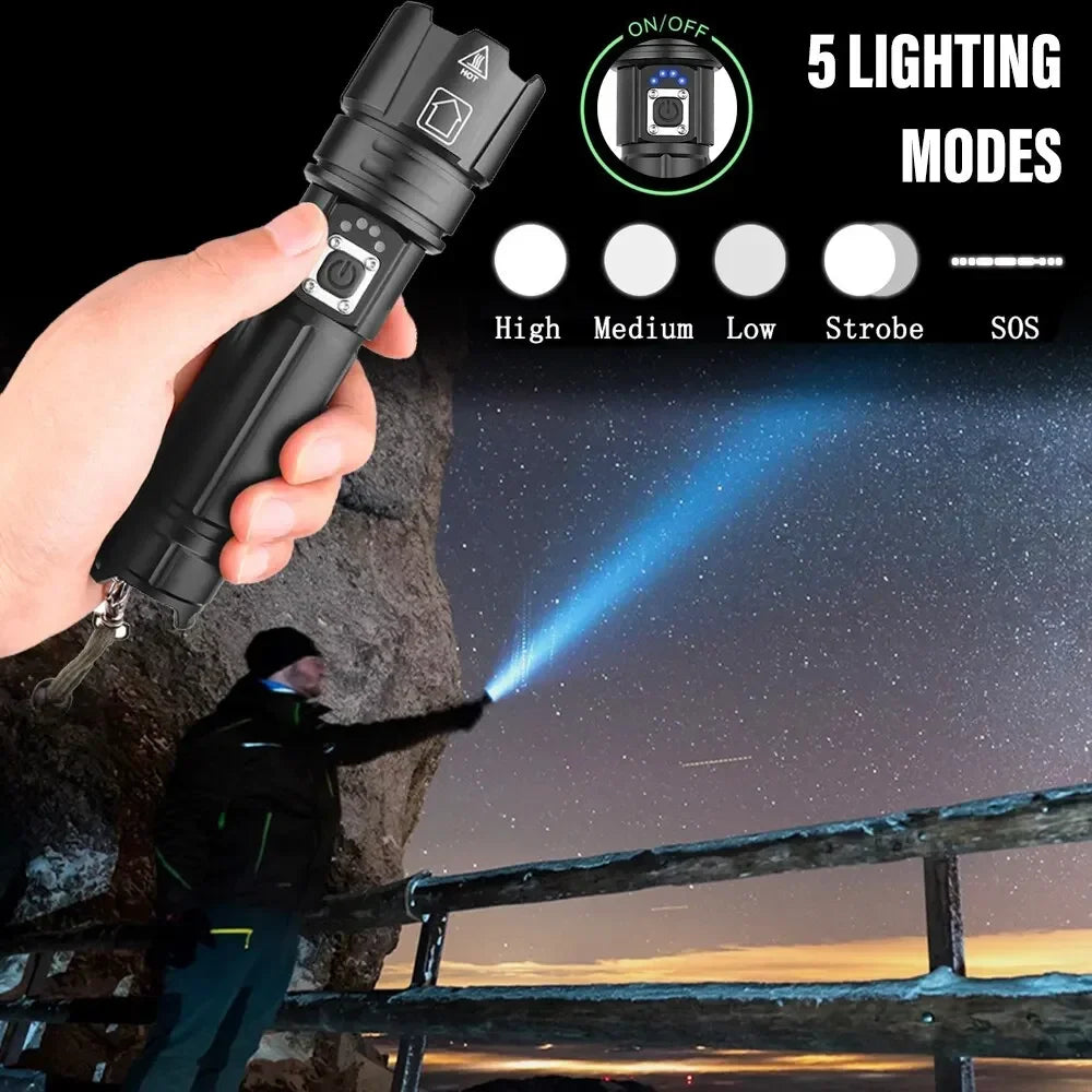 ESMARTER 30W LED Rechargeable Tactical Flashlight | 1500m Beam