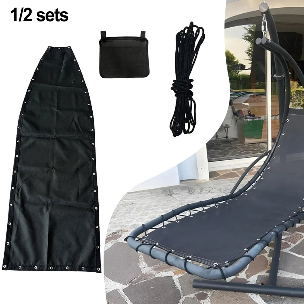 Hanging Swing Chair Seat Cloth For Textilene Hanging Swing Chair Garden Swing Replacement Waterproof Dustproof Black Replacement Oasis Select