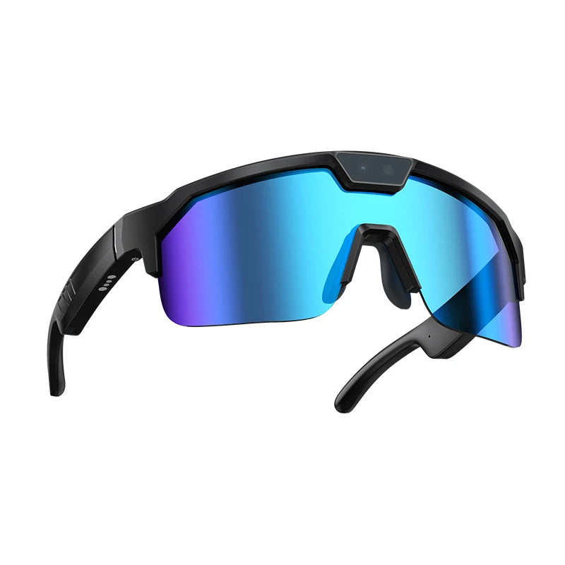 AI Smart Cycling Glasses 800W Camera Video Record Real-time Translation UV Protection Sports Eyewear For Bike Fishing Men Women Oasis Select BL