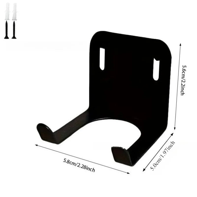 Black Metal Tool Storage Hook with Ventilation Slots, - Easy-to-Install Garage Organizer for Lawn Mowers and Branch Trimmers Oasis Select