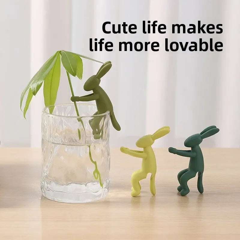 Plant Cutting Holder for Sprouts Stems and Shoots Plant Propagation Buddy Rabbit Shaped Plant Stem Support for Vase Plants Oasis Select