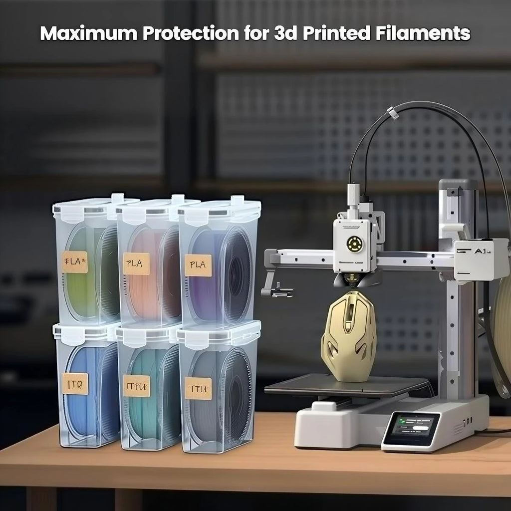 1-4pcs 3D Printer Filament Dry Box Sealed Dustproof Moisture Proof Storage Container for Universal Spool Holder Oasis Select