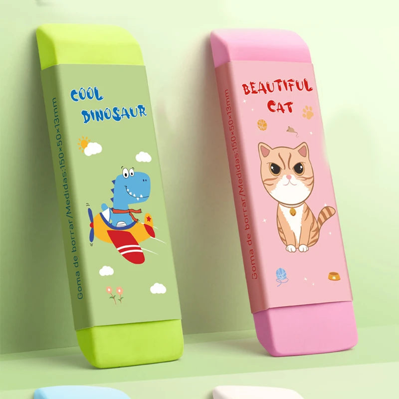 1pcs 150x50mm Large Cartoon Eraser for Kids Low Dust Giant Eraser Block Cute Creative for Elementary School Student Oasis Select