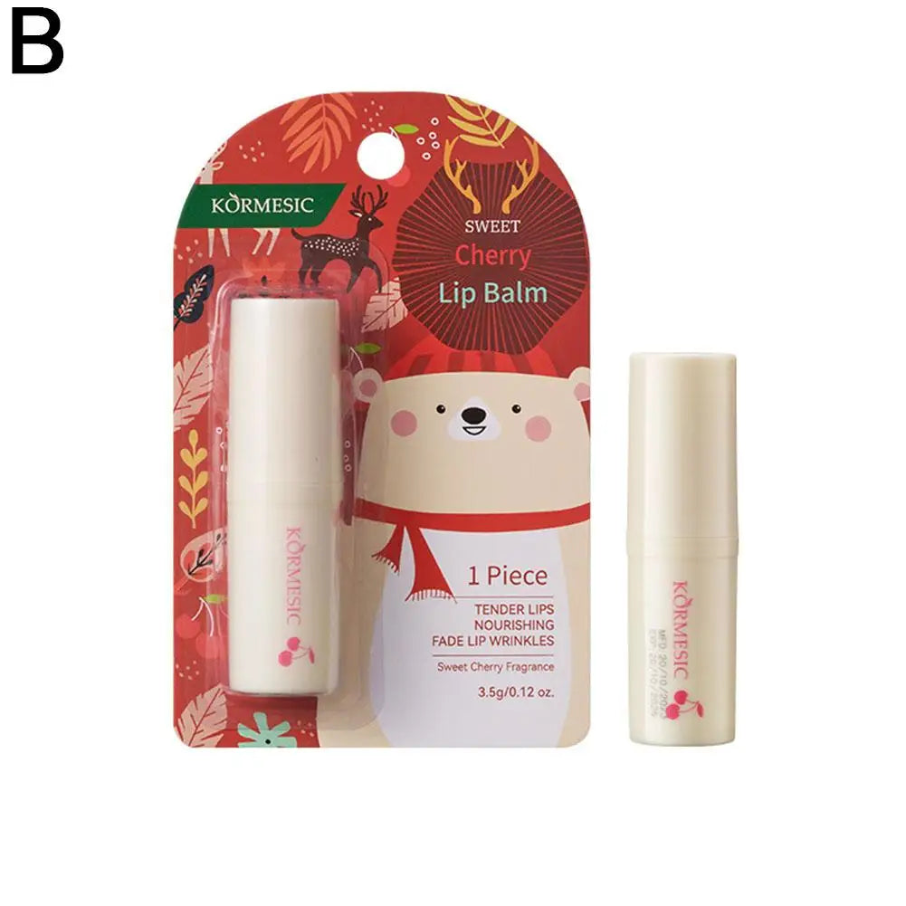 Holiday Moisturizing Lip Balm Fruit Flavors Lip Balms Gift Smooth Hydrating Tinted Lip Balm Care Christmas Lip Balm Party Favors Oasis Select 02 Cherry