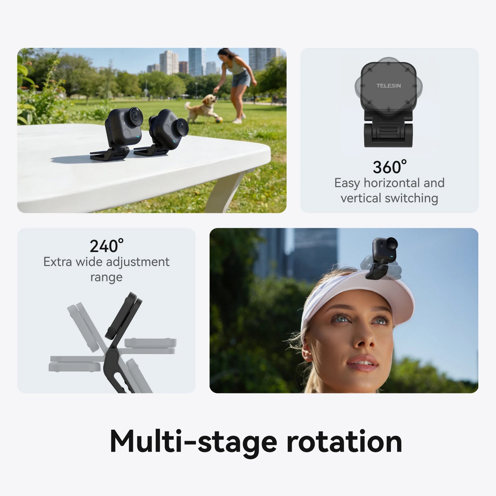 Magnetic Brim Clip for Insta360 Go Ultra | POV Hat Mount