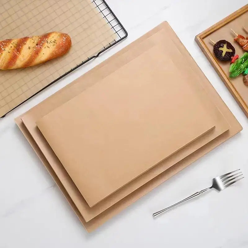200Pcs Air Fryer Parchment Paper Burger Dessert Sandwich Wrapping Brown Wax Paper Kitchen Oven Paper Oasis Select