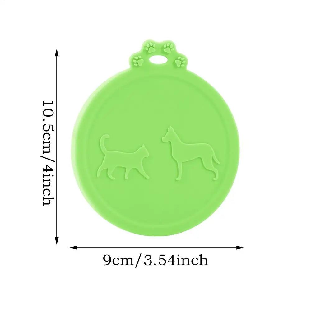 Can Lids For Canned Food Silicone Puppy Can Keeper Lids Reusable Dog Cat Food Container Tops Leak-Proof Airtight For Storage Oasis Select Green