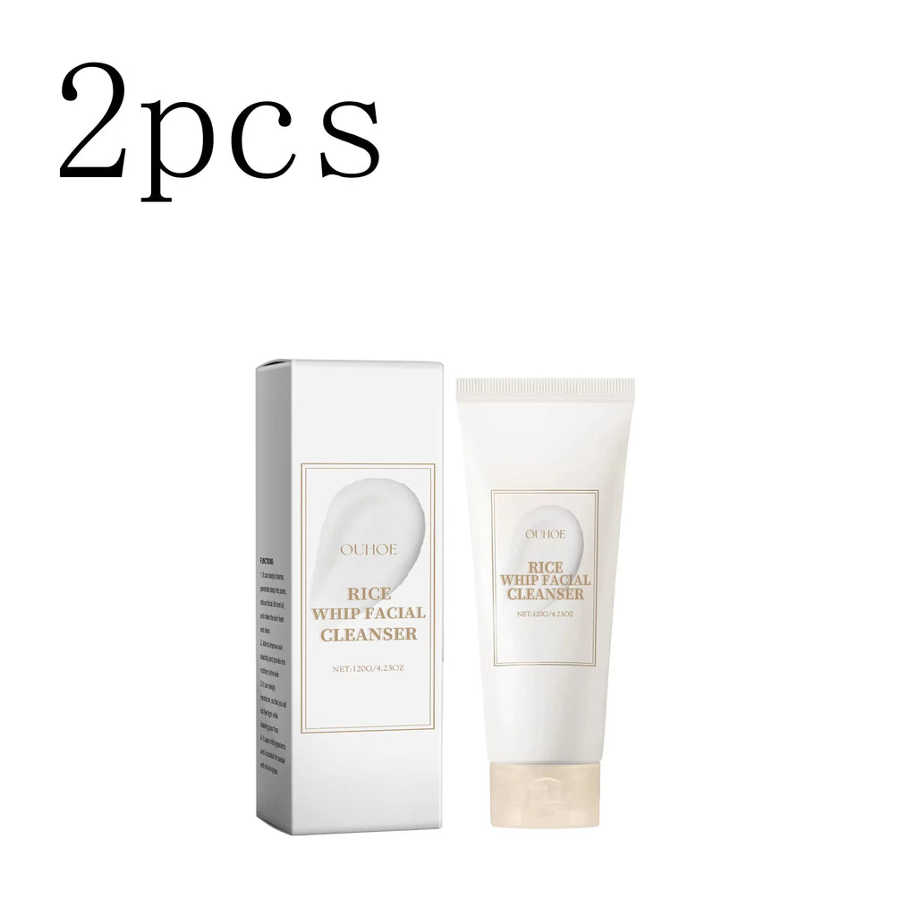 Rice Face Wash Cleanser Oil Control Purifying Cleansing Pores Moisturizing Brightening Soothing Rejuvenation Foam Glow Skin Care Oasis Select 2 boxed