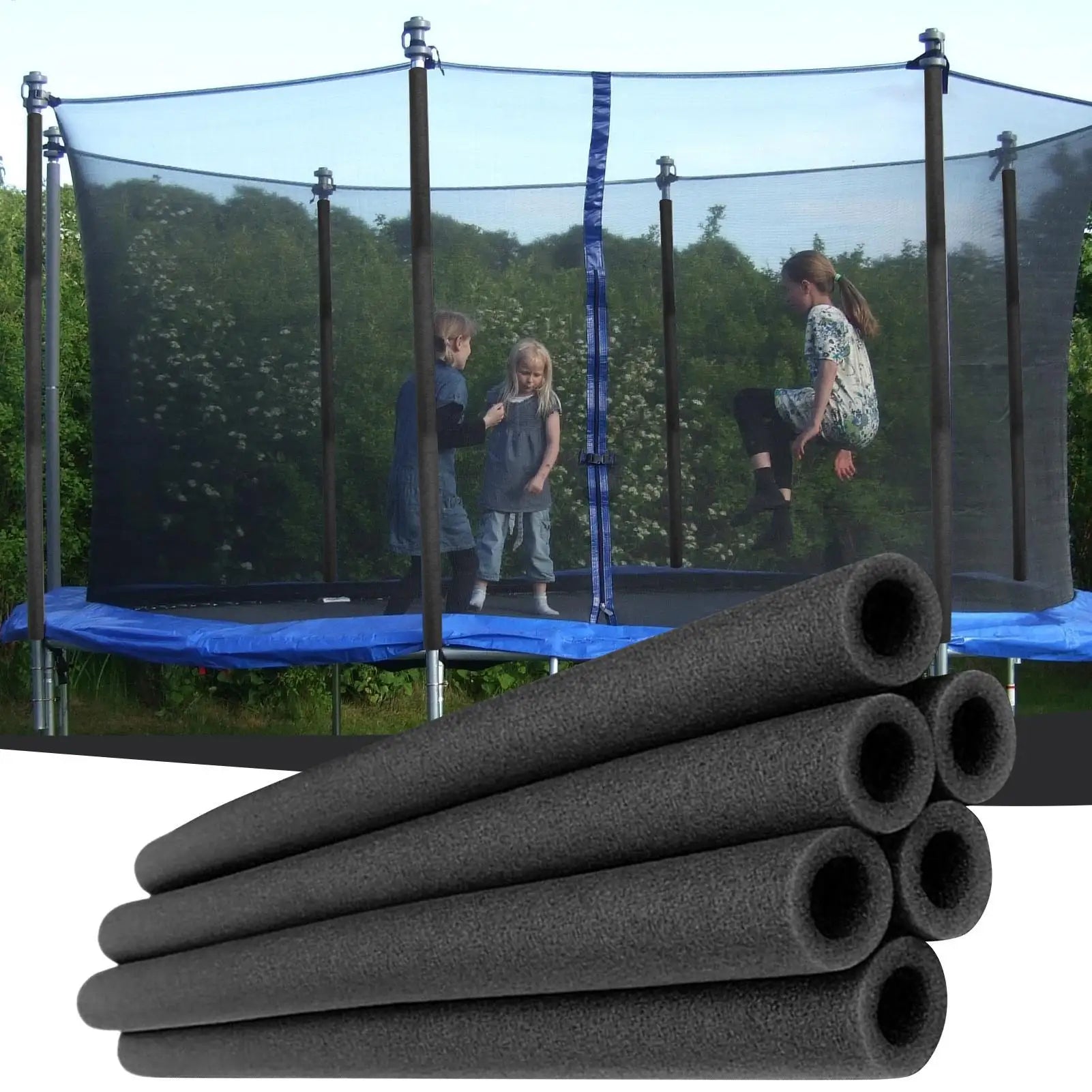 Trampoline Pole Foam Sleeves 6 Pieces Trampoline Enclosure Protection Tubes Padding Replacement Sturdy Secure for Safe Outdoor Oasis Select
